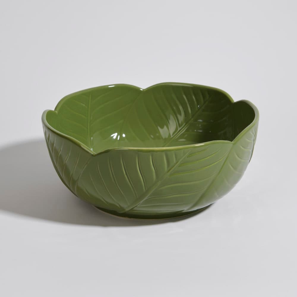 Saladier en grès vert