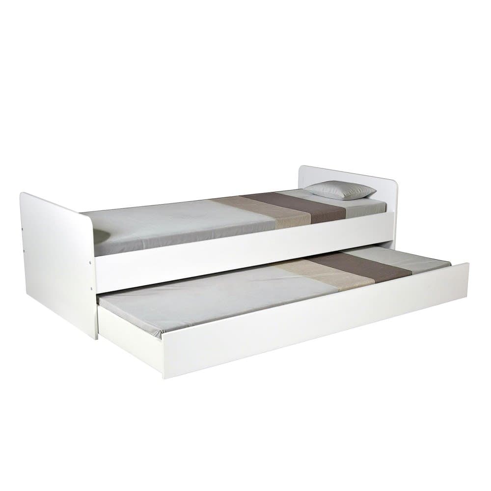 Lit gigogne 90x190 cm blanc - image 3
