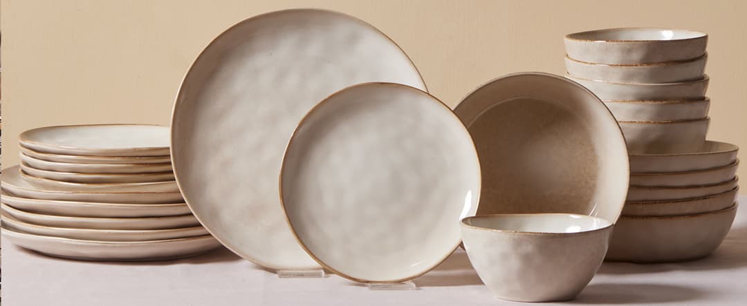 Karaca Aria Reactive Service de table pour 6 personnes, 24 pièces, Beige, Service de table, Unicité au premier plan, Couleurs naturelles, Matériaux de haute qualité, Nettoyage et durabilité