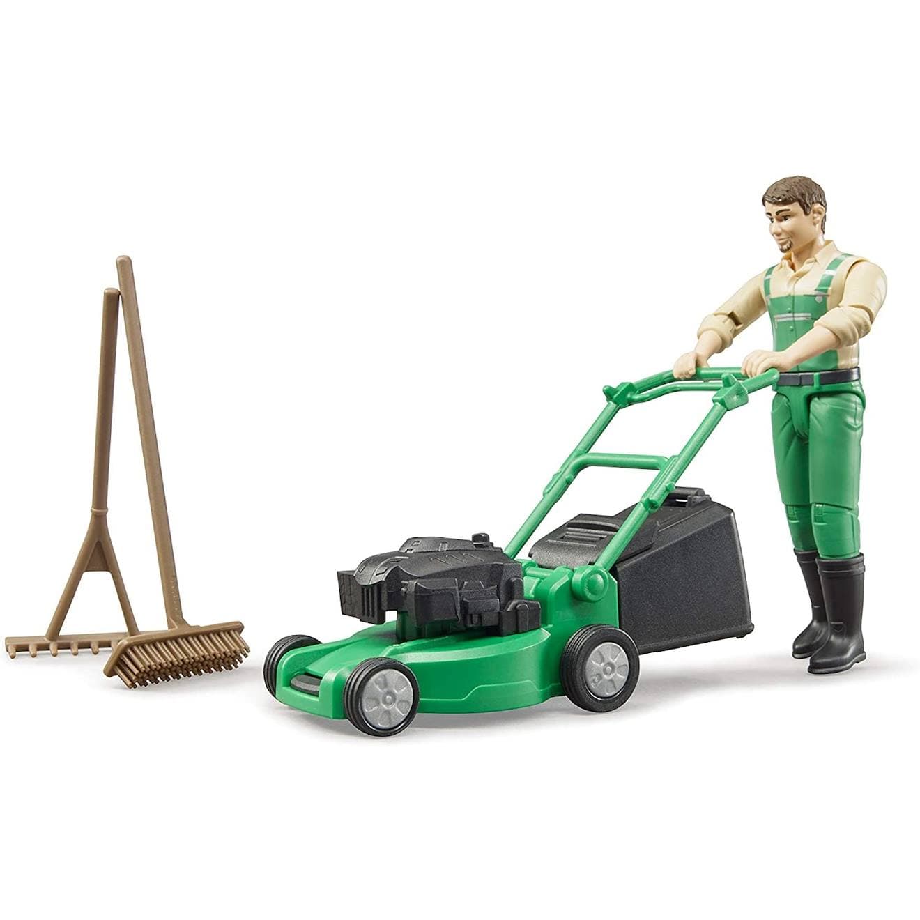 Bworld Jardinier Avec Tondeuse À Gazon Et Outils De Jardinage Vert - image 2
