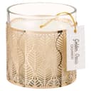 Bougie parfumée en verre et métal doré