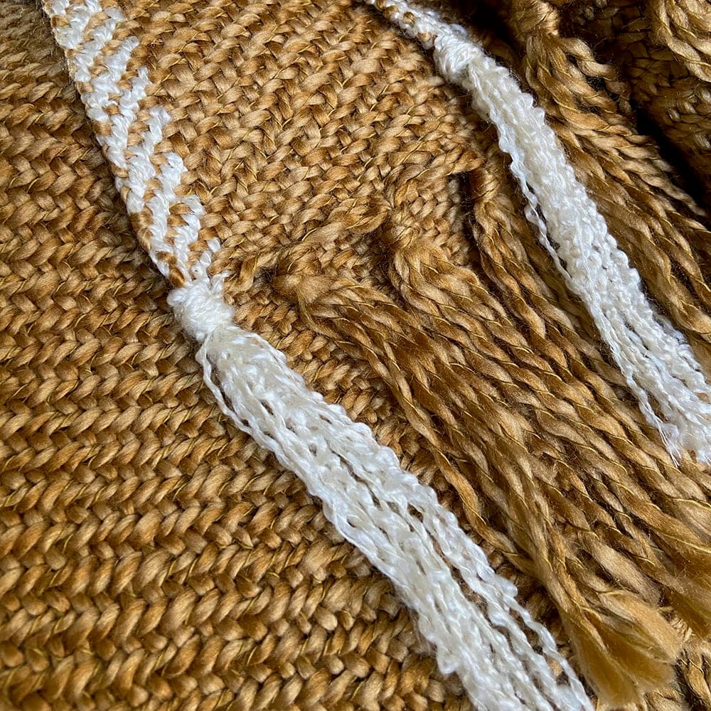 Plaid jaune miel 125x150 - image 3
