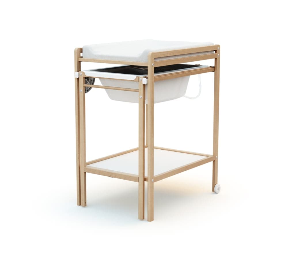 Table à Langer avec baignoire en bois de hêtre verni Essentiel - image 3