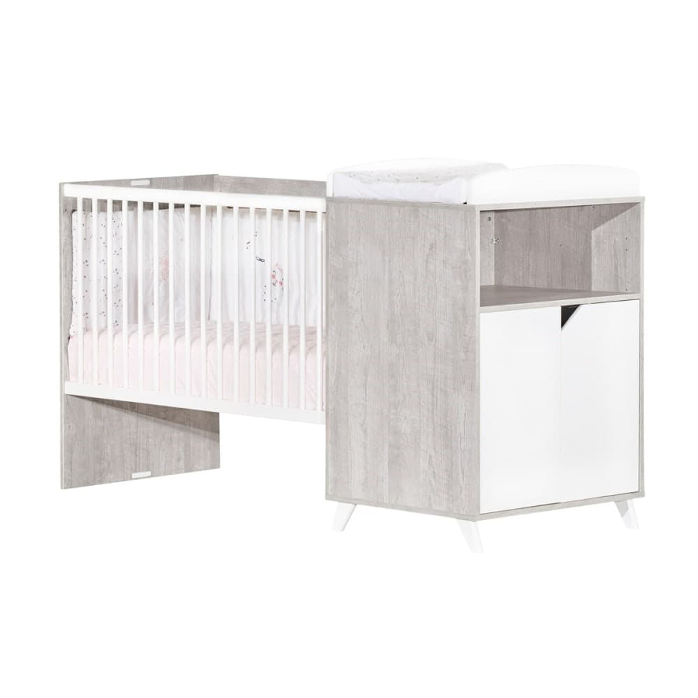 Lit bébé combiné évolutif Scandi gris (60 x 120 cm) - image 2