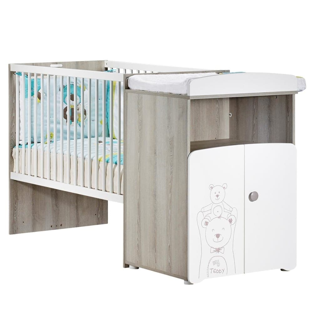 Lit bébé combiné évolutif Teddy (60 x 120 cm)