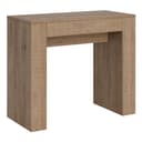 Console extensible effet bois chêne nature 90x42/198 cm