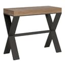 Console extensible effet bois chêne nature 90x40/196 cm