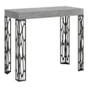 Console extensible effet béton gris 90x40/300 cm