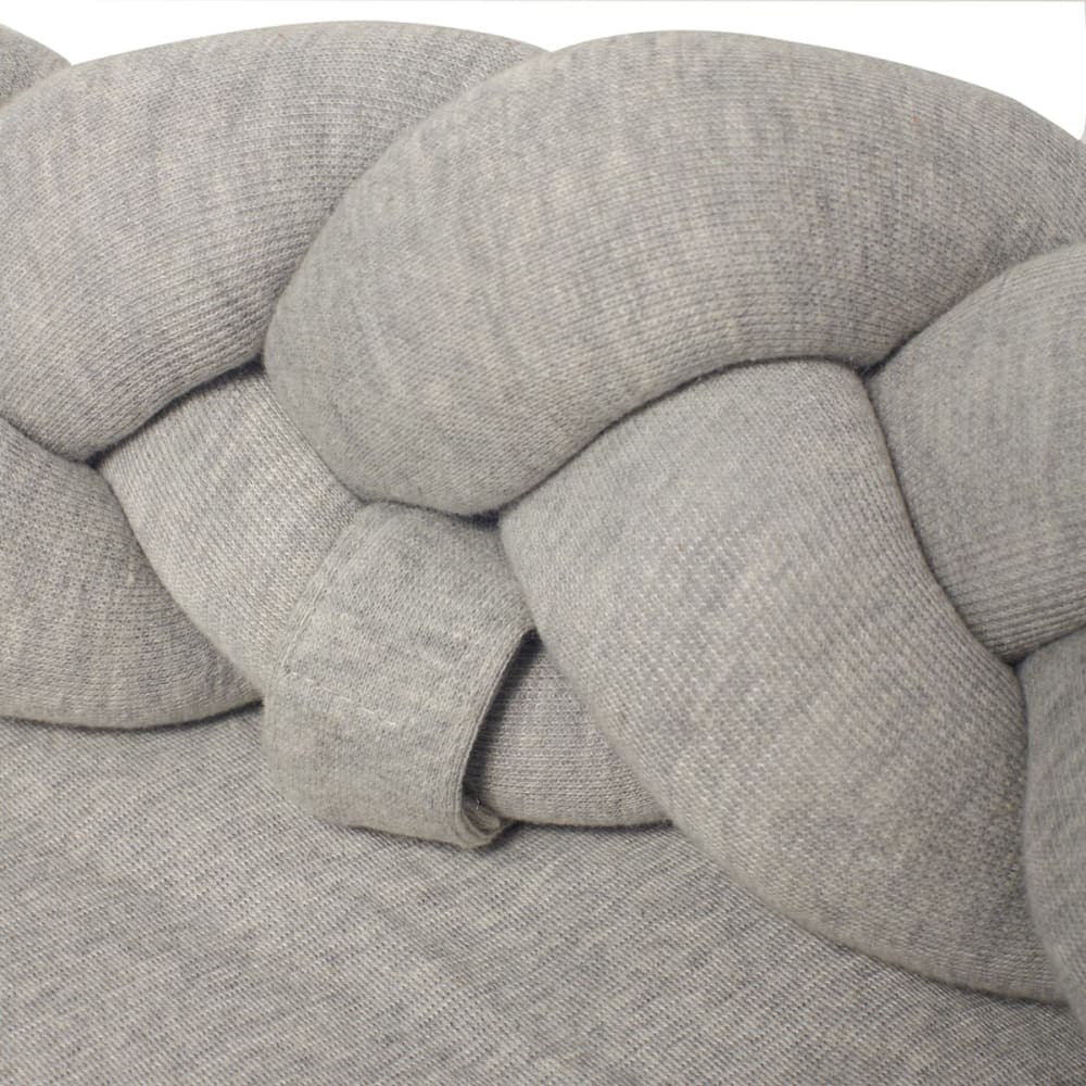 Tour de lit bébé coton tressé gris 90 cm - image 2