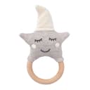 Hochet pour bébé coton tricoté étoile ivoire