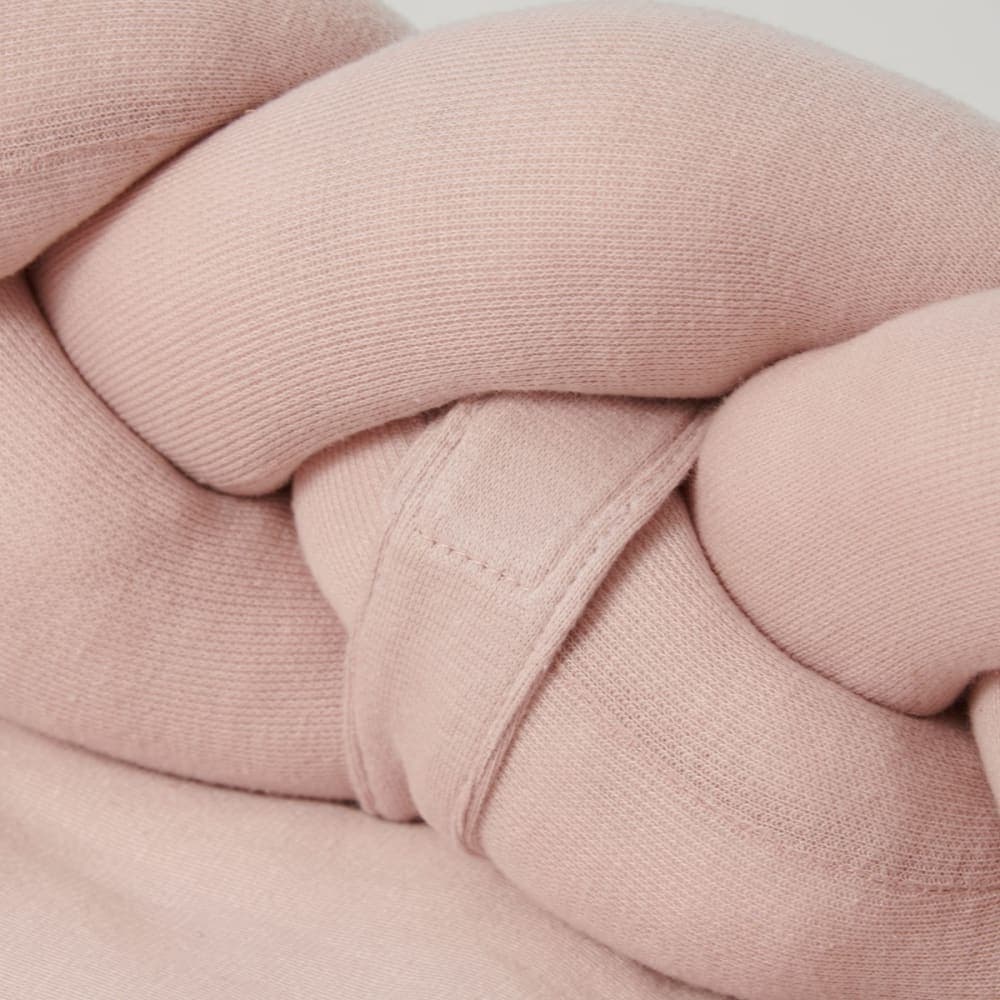 Tour de lit bébé coton tressé rose 90 cm - image 2
