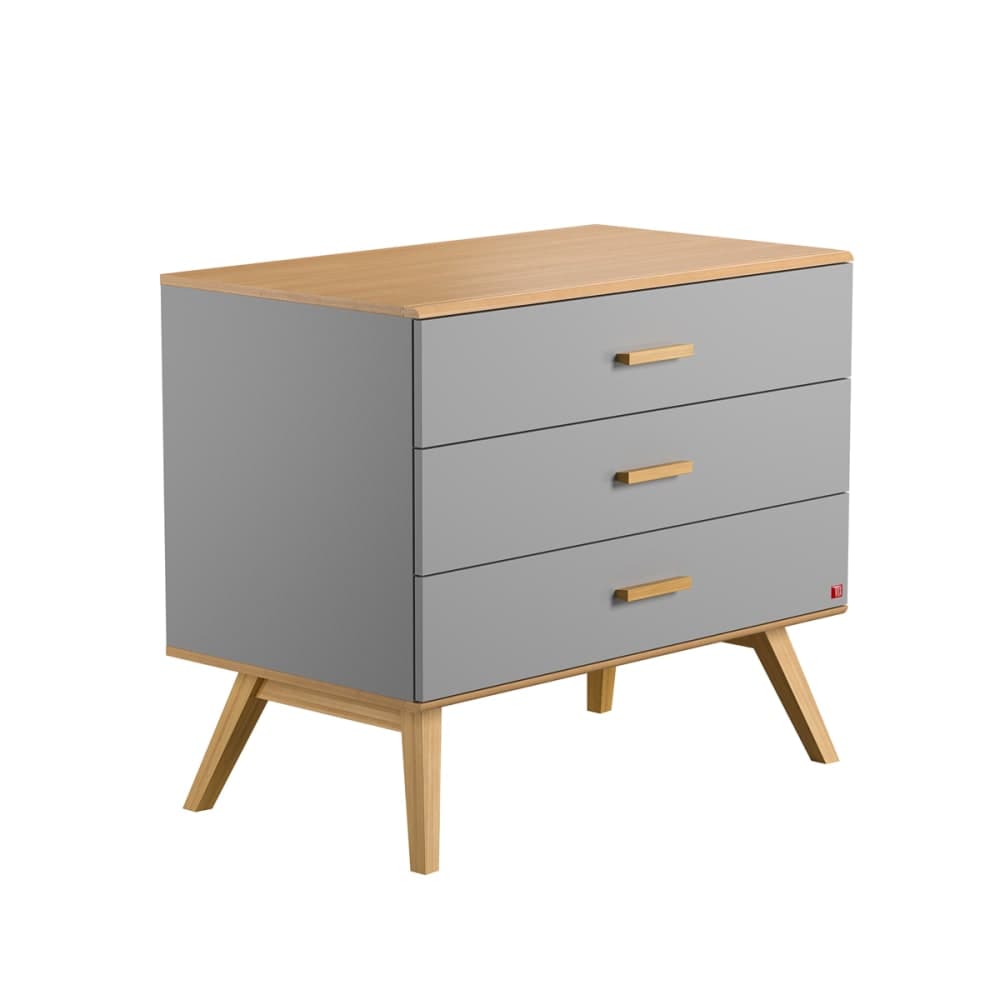 Chambre bébé : Duo - Lit bébé 60x120 commode gris - image 3