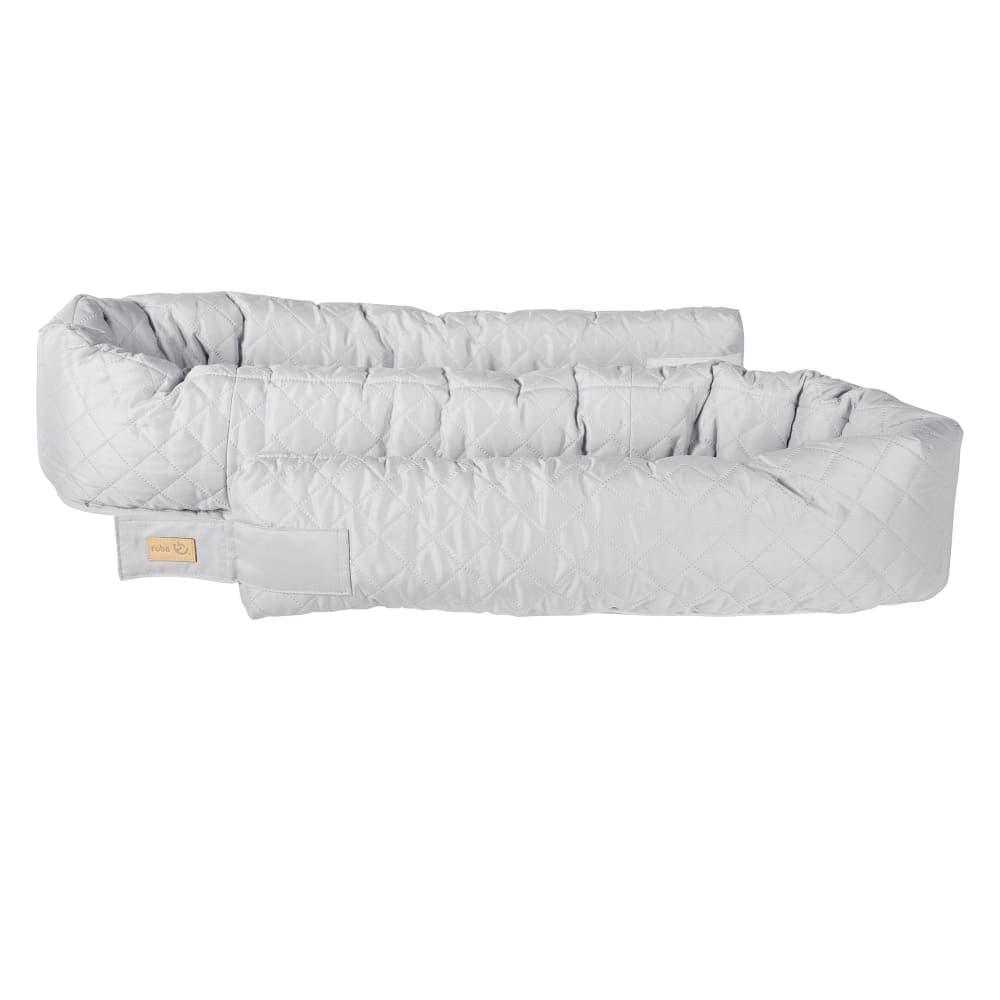 Cale bébé et réducteur de lit 3en1 en polyester gris argenté - image 2