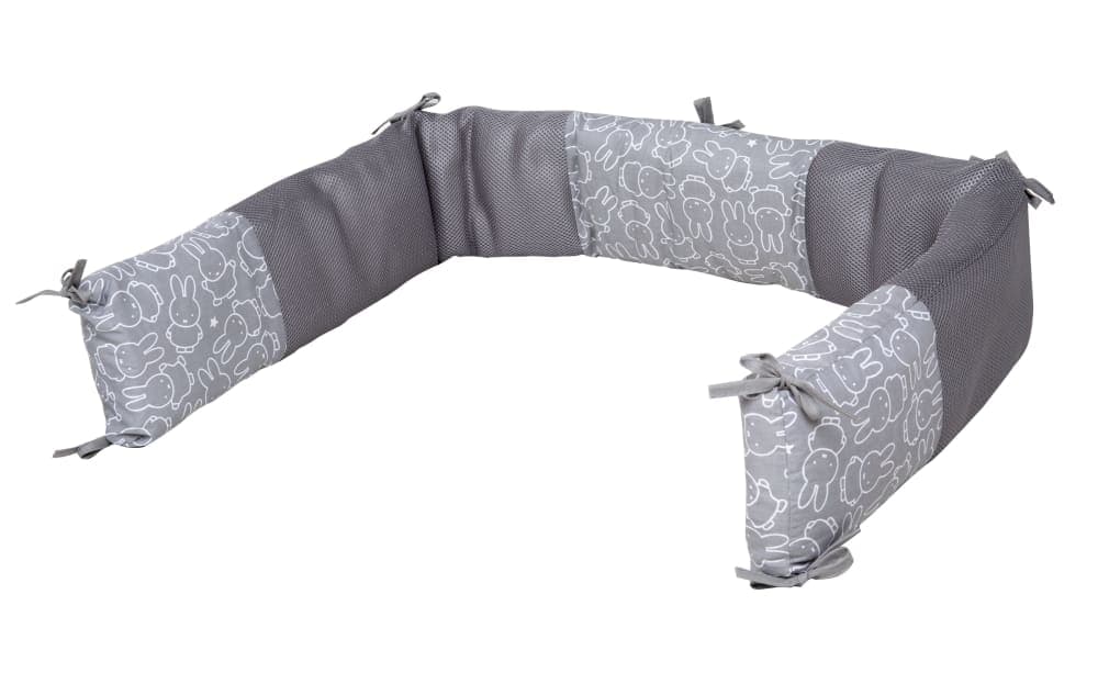 Tour de lit bébé coton respirant gris 60x120 70x140 - image 1