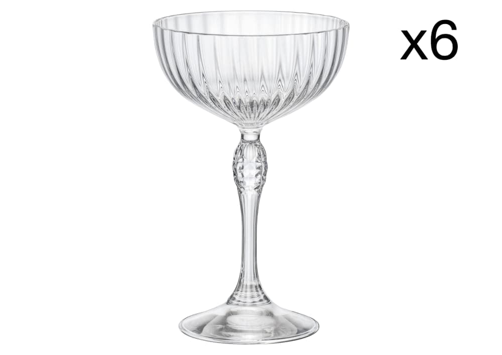 lot de 6 Verres à cocktail, transparent, 22 cl