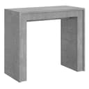 Console extensible effet béton gris 90x42/302 cm