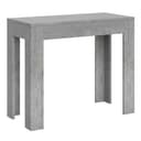 Console extensible 90x42/302 cm effet bois gris béton