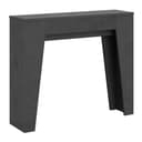 Console extensible 90x25/181 cm effet bois anthracite