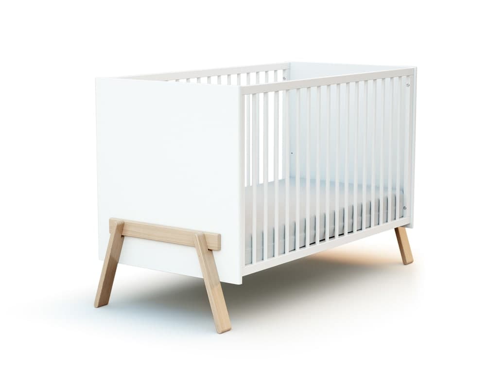 Chambre bébé lit, commode à langer 3 tiroirs et armoire bois - image 2