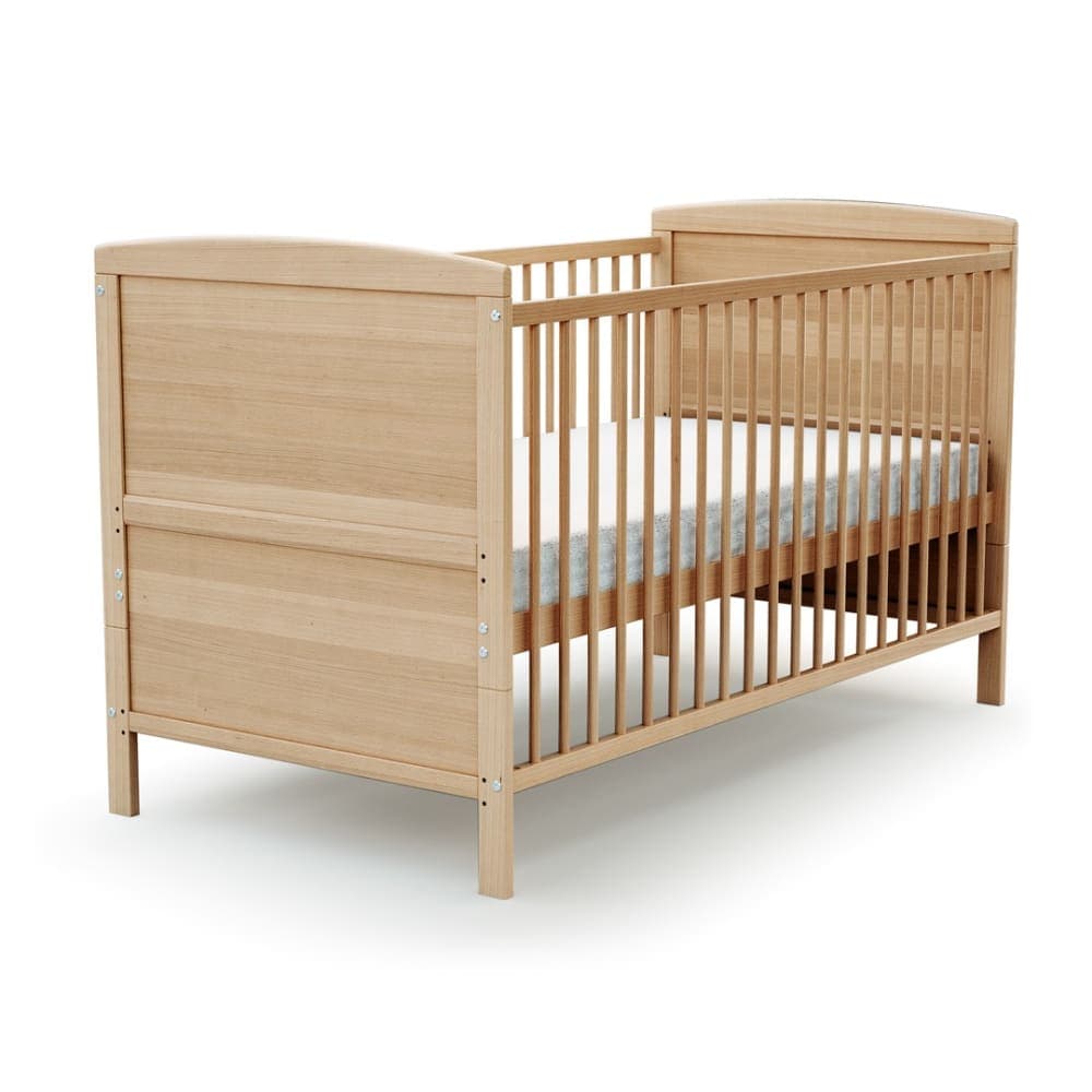 Lit bébé évolutif en bois avec matelas en bois Hêtre Verni - image 3