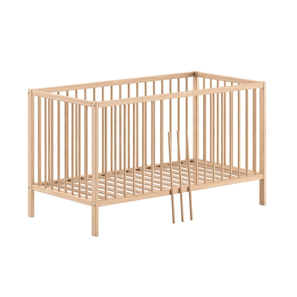 Lit bébé évolutif en hêtre massif 70x140