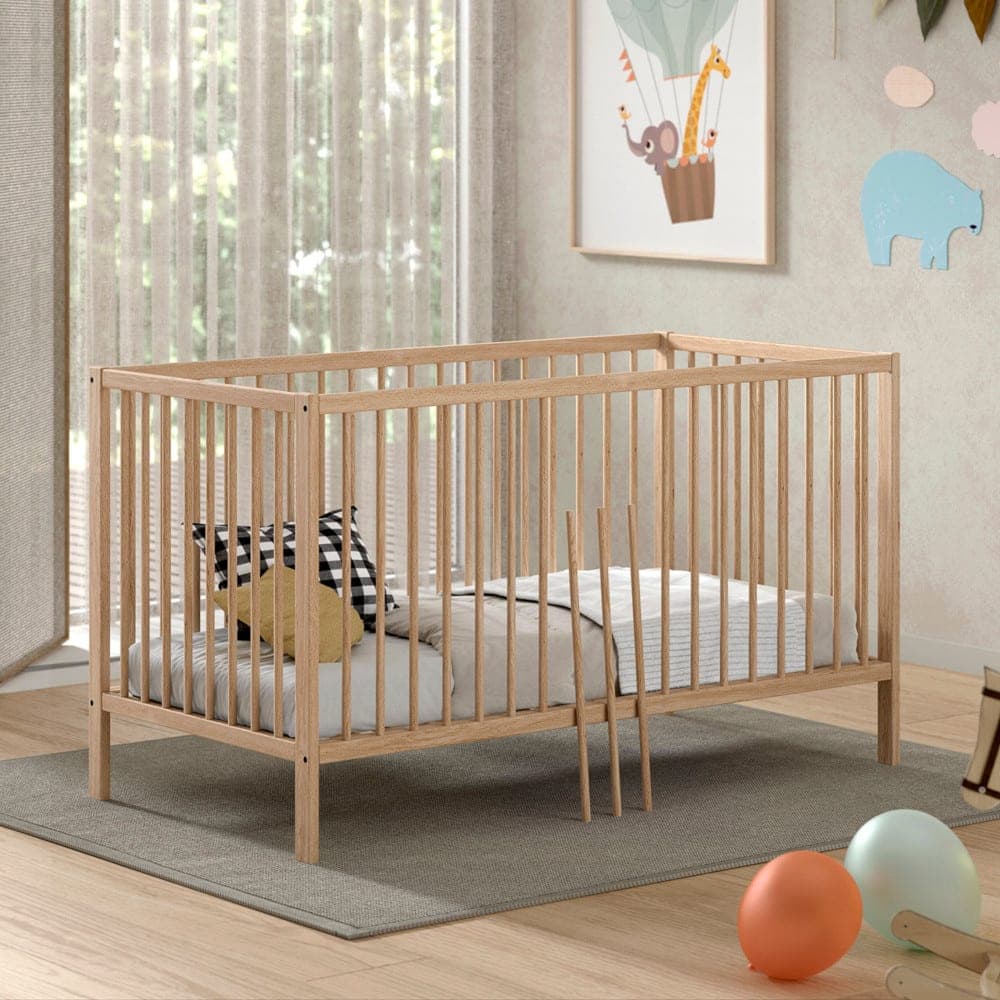 Lit bébé évolutif en hêtre massif 70x140 - image 3