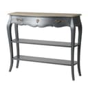 Console 1 tiroir 2 niveaux 110x30 Chêne gris en bois