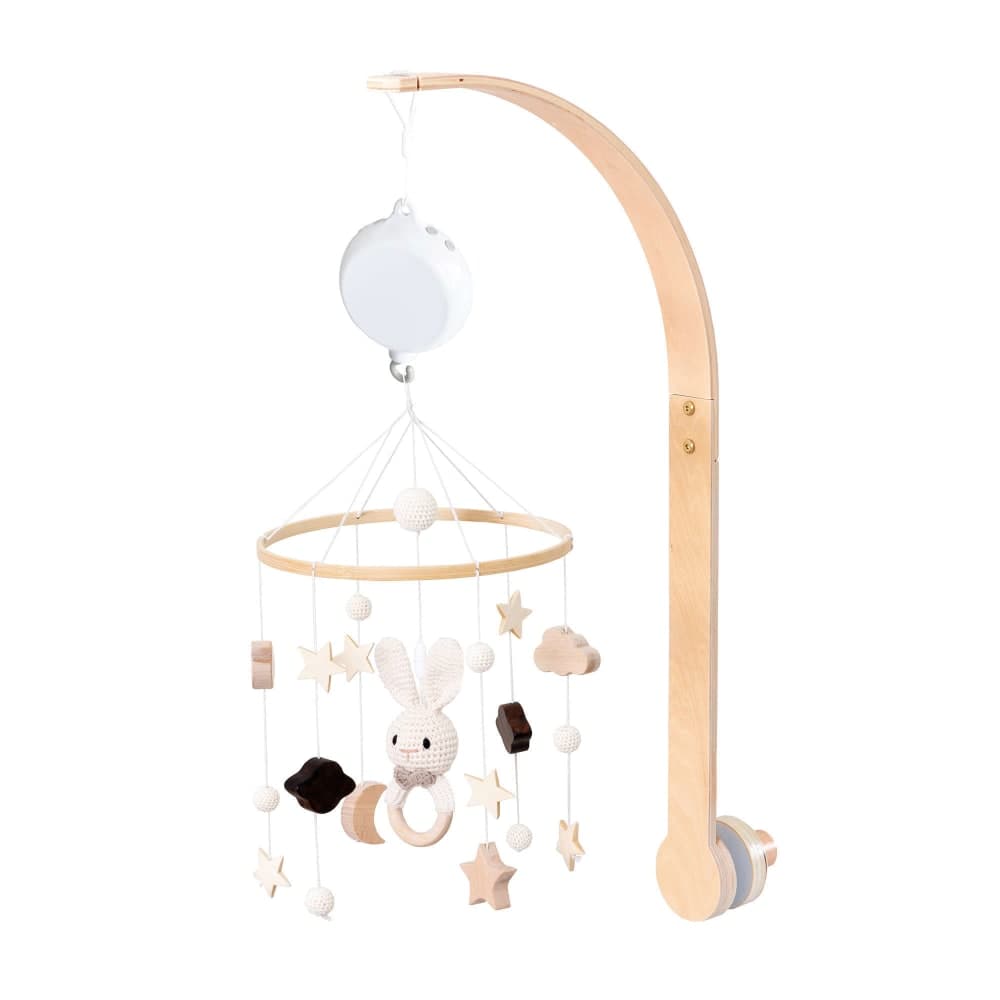 Mobile musical en bois pour berceau/lit bébé