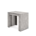 Console extensible effet bois ciment 222x90x77cm