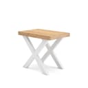 Console extensible effet bois de chêne 302x90x73cm