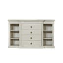 Console style classique, 4 tiroirs, 6 niches ivoire