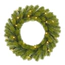 Couronne de Noël illuminée Vert Plastique H12xl12xL12cm