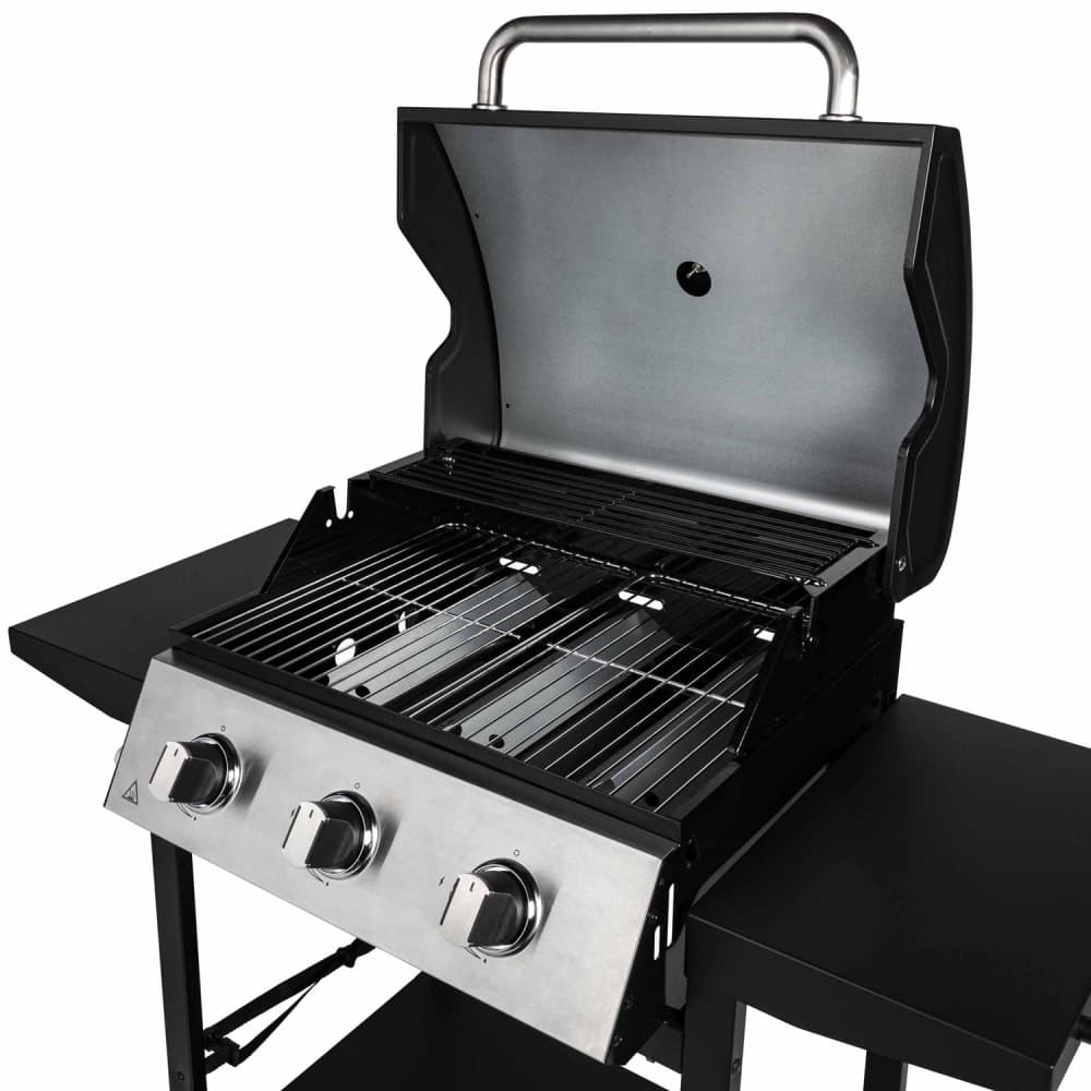 Barbecue à gaz 3 brûleurs avec chariot et rangements - image 3