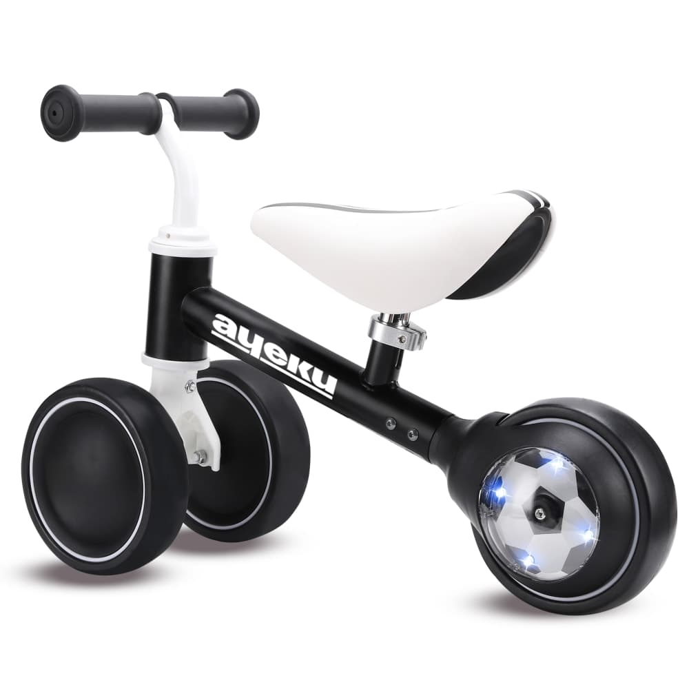 Vélo d’équilibre Football LED, 36cm, Noir - image 2