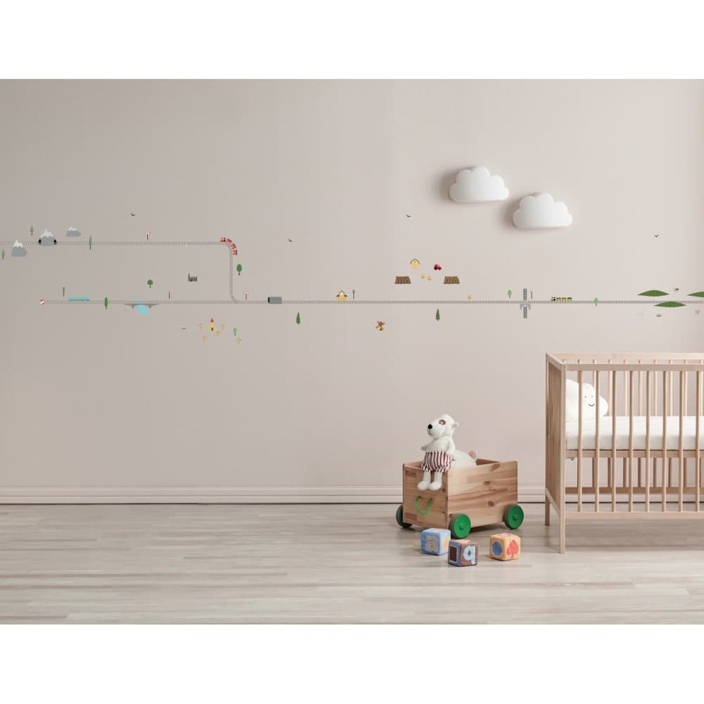 Stickers muraux gre frise enfant voyage en train autocollants - image 2