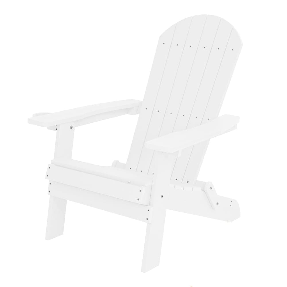 Chaise Adirondack accoudoirs, plastique, white, 84,5x77x95,5 cm