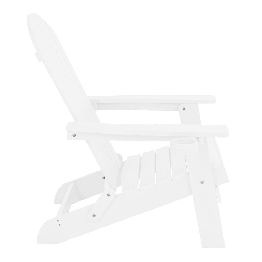 Chaise Adirondack accoudoirs, plastique, white, 84,5x77x95,5 cm - image 2