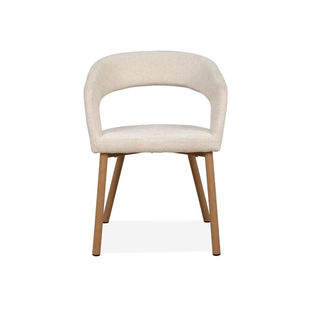 Lot de 2 chaises en tissu H60 cm - Blanc - image 3