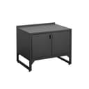 Cuisine extérieure acier 2 portes l80cm noir