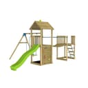 Aire de jeux double plateforme en bois marron FSC®